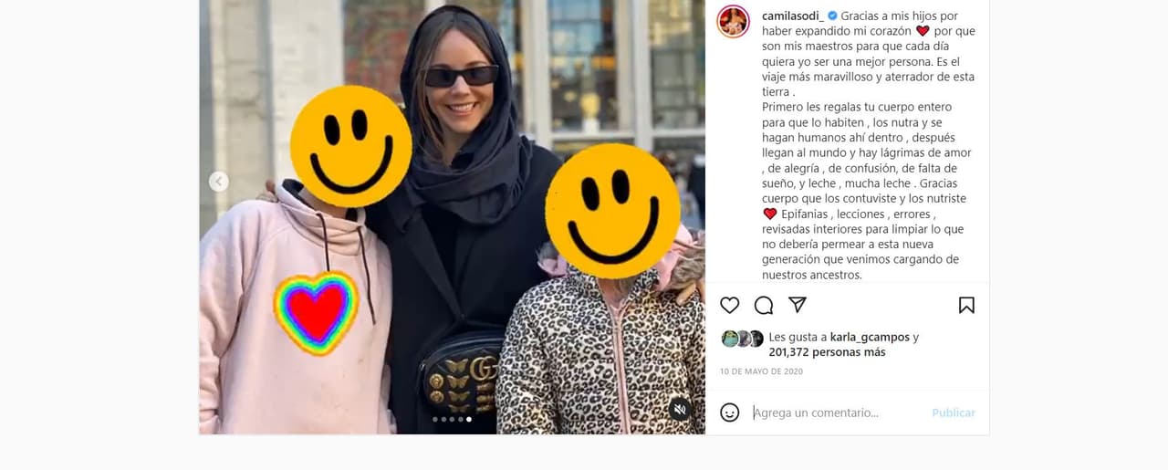 La actriz dedicó a sus hijos un emotivo mensaje.