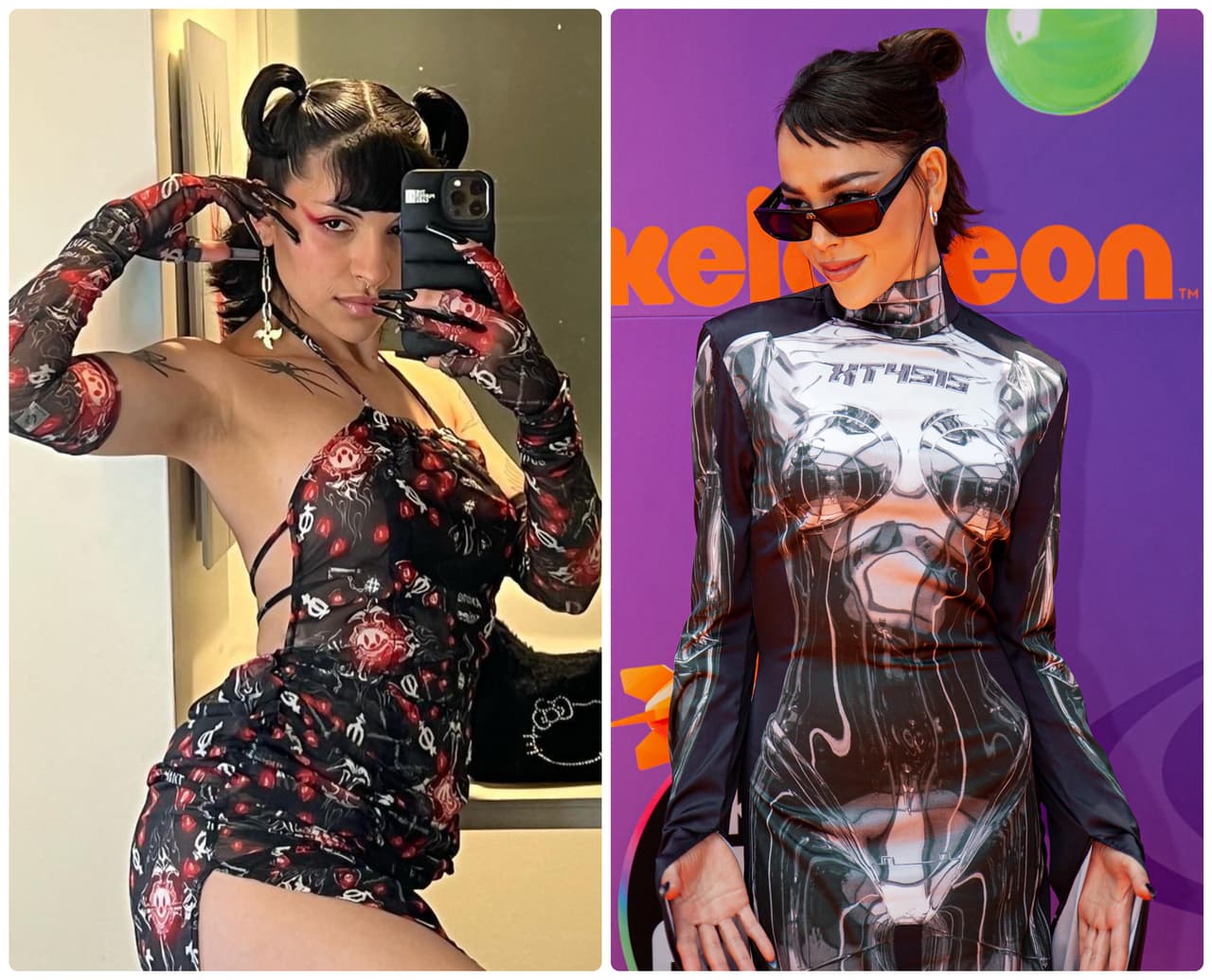 ¿Danna Paola está inspirando su estilo 'dark' en Cazzu?
