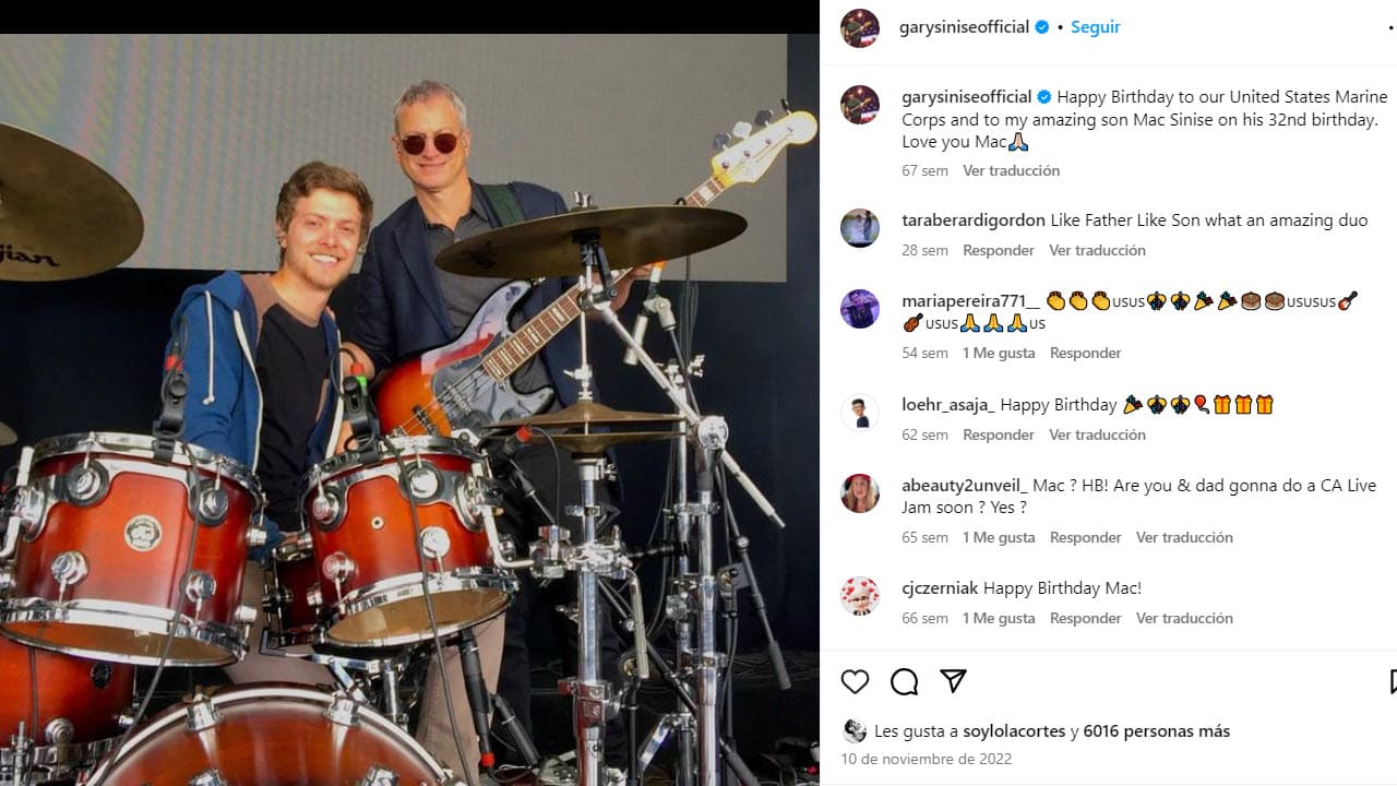 Gary Sinise y su hijo Mac