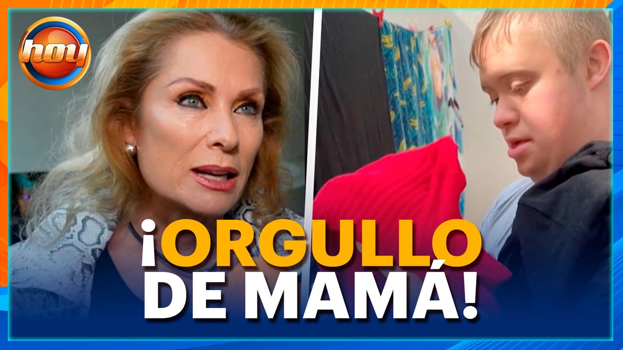 Lety Calderón ENSEÑA a su hijo Luciano el valor de ayudar en el hogar