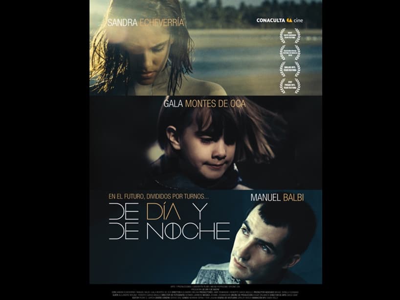 La mexicana encarnó a ‘Aurora’ en ‘De día y de noche’ (2010), película que ciencia ficción que aborda una realidad en la que la sobrepoblación del planeta imposibilita la convivencia, por ello el gobierno divide a la ciudadanía a través de una enzima implantada en el ADN, convirtiéndolos a unos en habitantes del día y a otros de la noche.