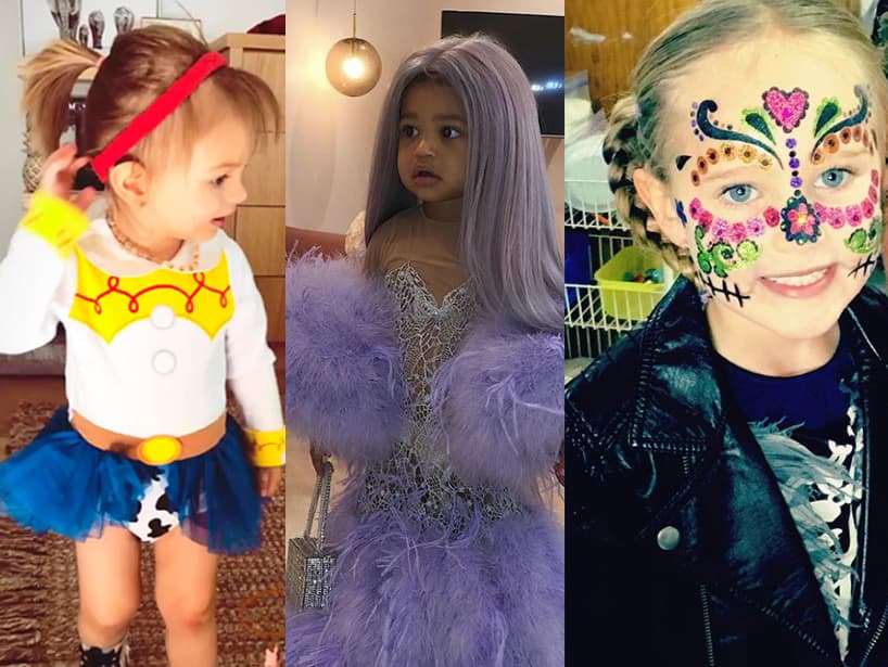 Los festejos de Halloween ha comenzado y los famosos compartieron algunas fotografías de sus hijos disfrazados.