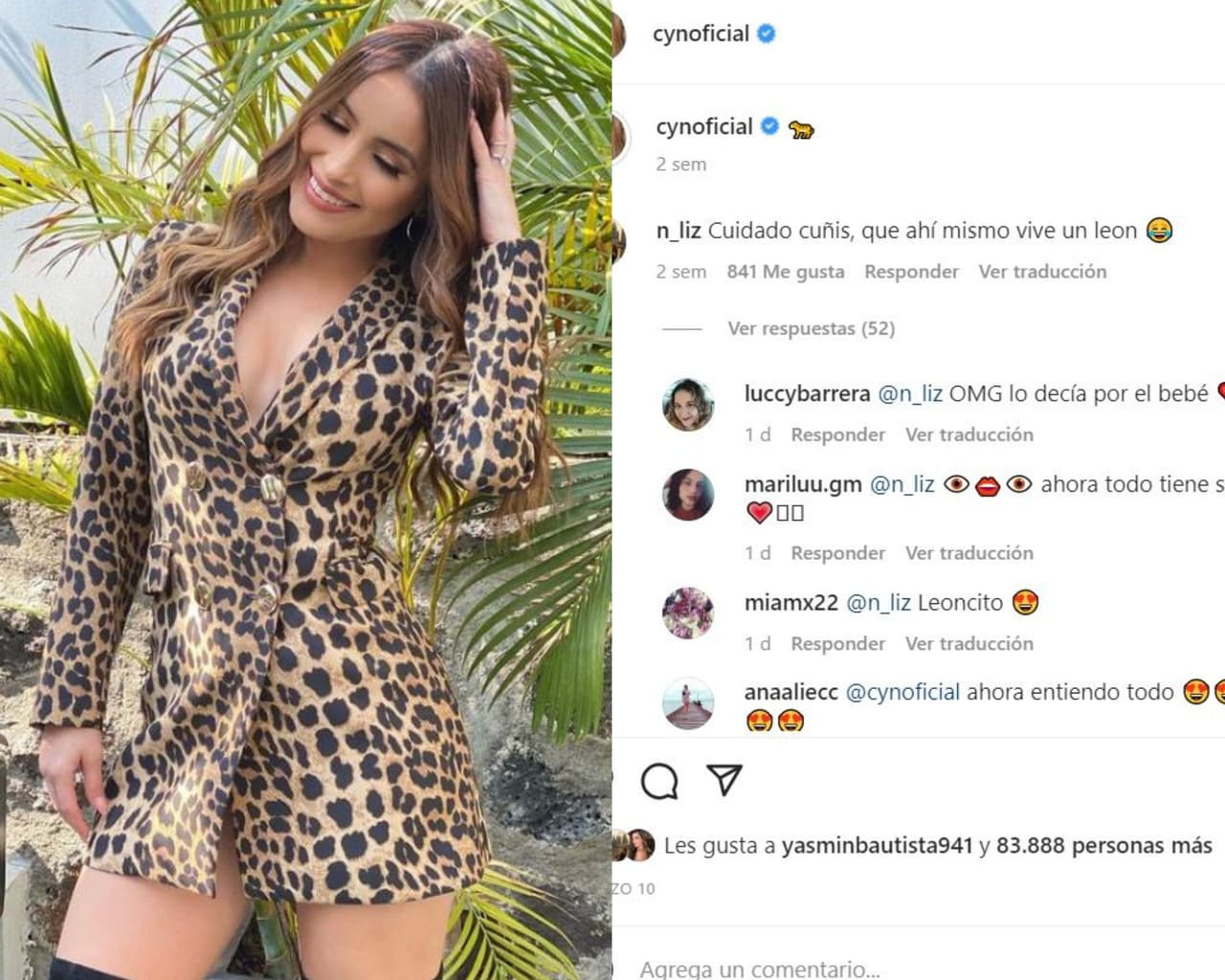 Hermana de Carlos Rivera daría pistas del embarazo de Cynthia Rodríguez.