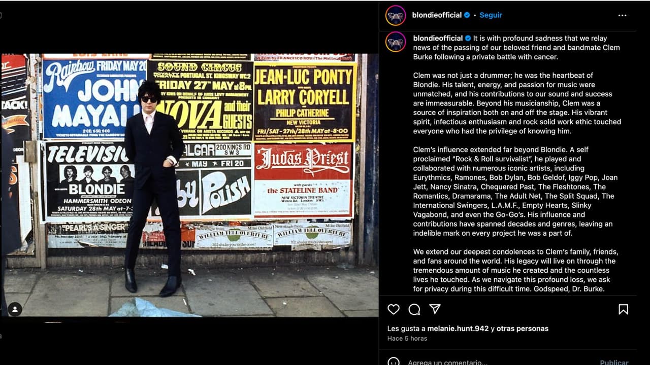 Clem Burke fue una pieza fundanmental en Blondie