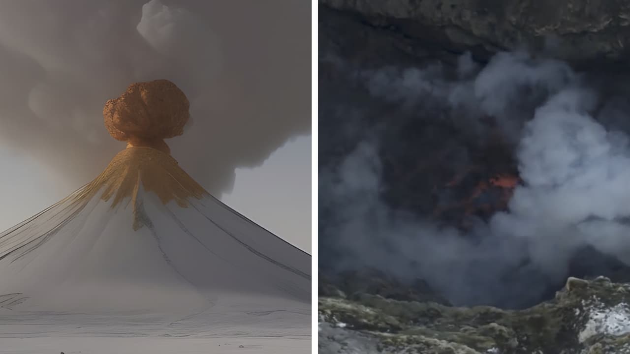 Asombroso volcán en la Antártida arroja oro durante sus erupciones