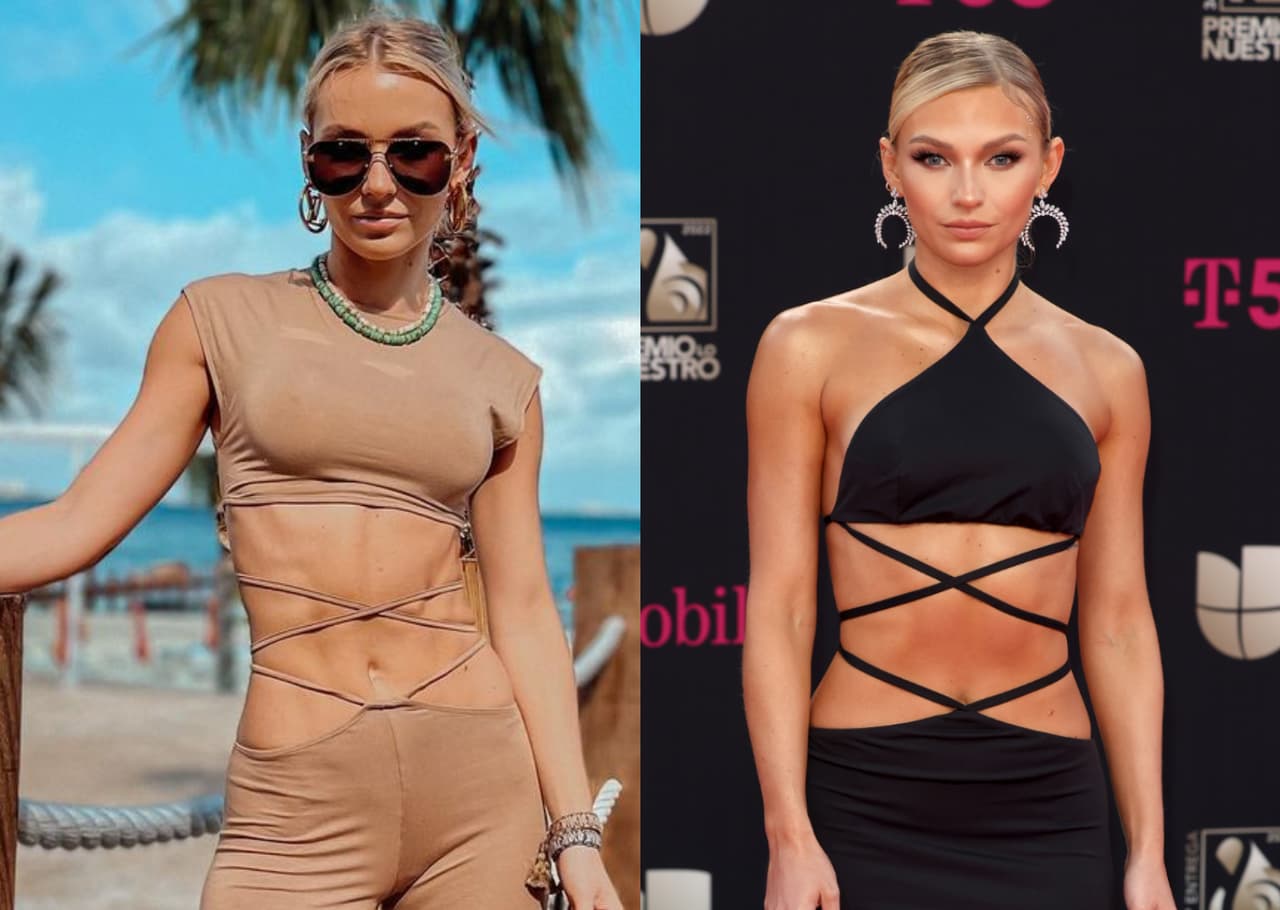 Prendas con tiras cruzadas, la tendencia que impone Irina Baeva