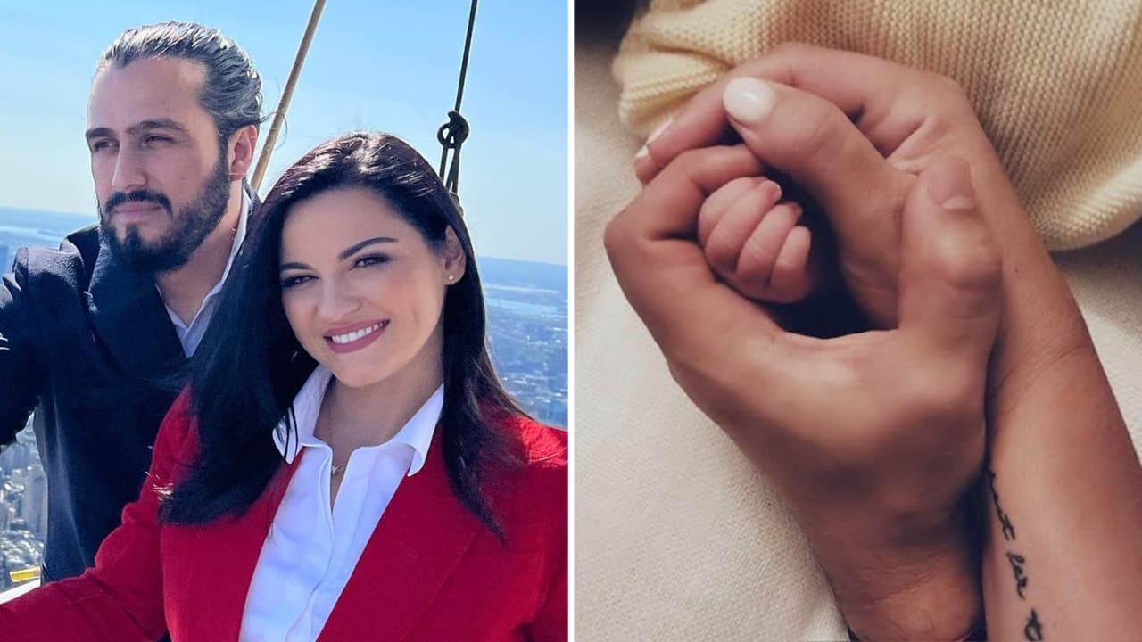 Maite Perroni y Andrés Tovar compartieron la primera fotografía tras convertirse en papás.