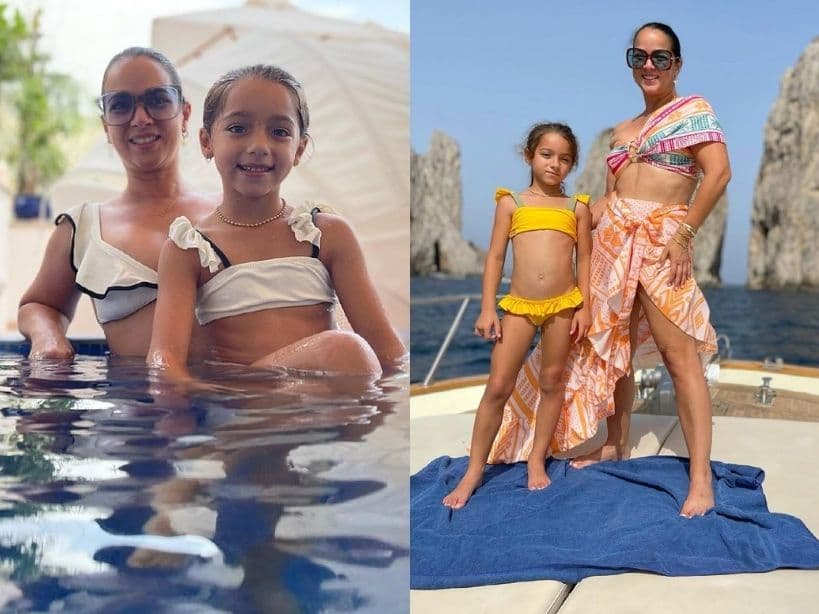 Adamari López y su hija lucieron como dos gotas de agua al vestir el mismo bikini.