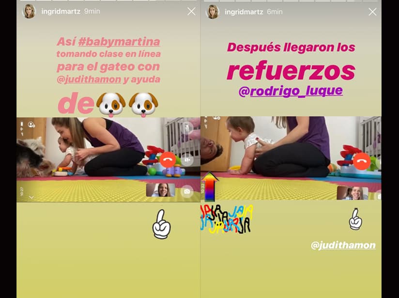 Ingrid Martz presume la clase en línea de su hija Martina