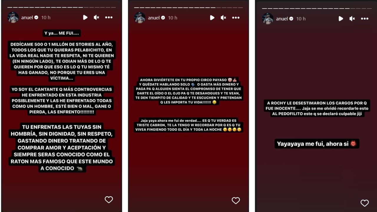Anuel AA en contra de Tekashi 6ix9ine.