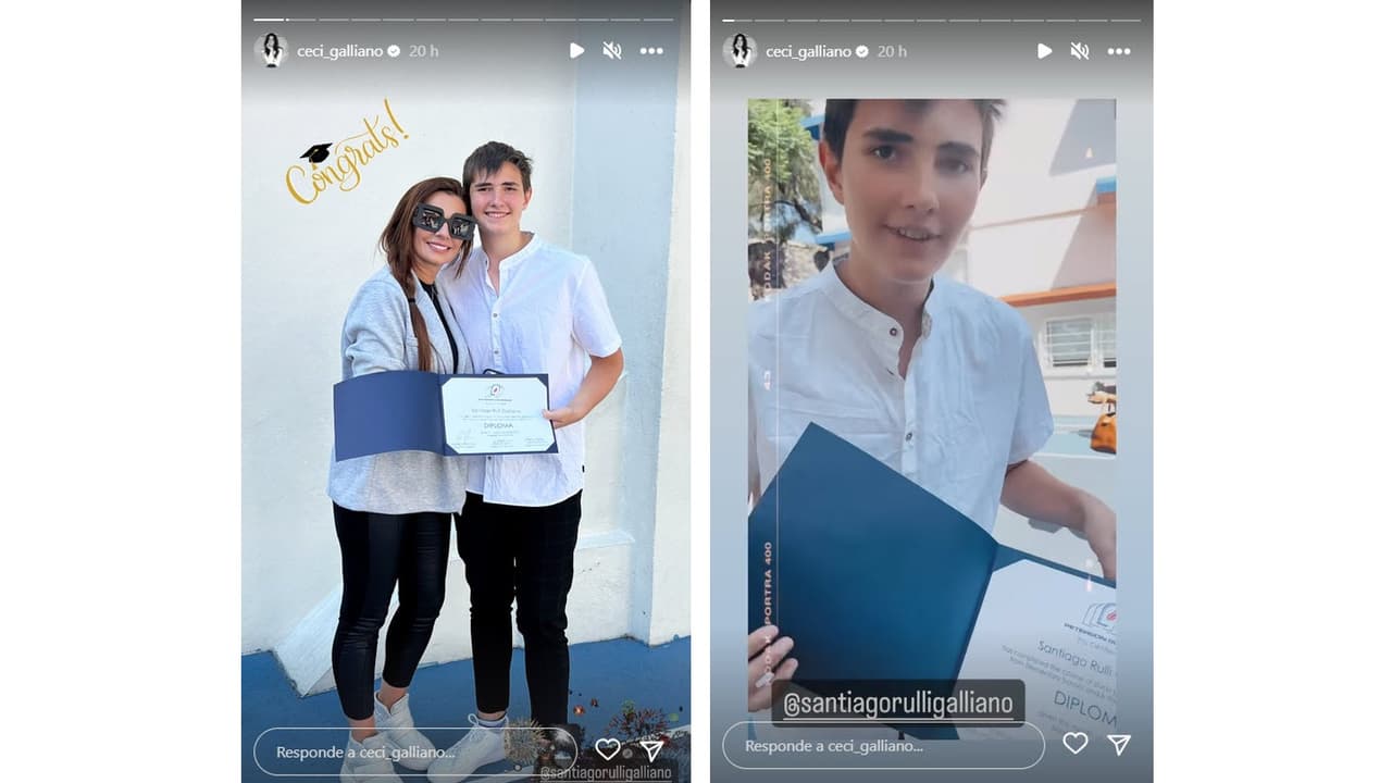 Cecilia Galliano orgullosa de su hijo por su logro académico