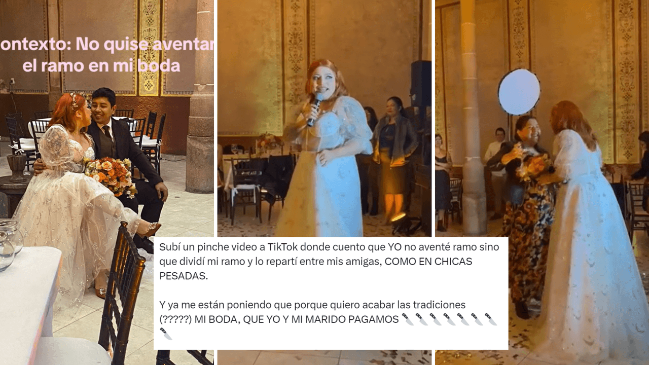 Novia se hace viral por repartir el ramo en vez de aventarlo en su boda: video de su cambio a la tradición genera debate en TikTok