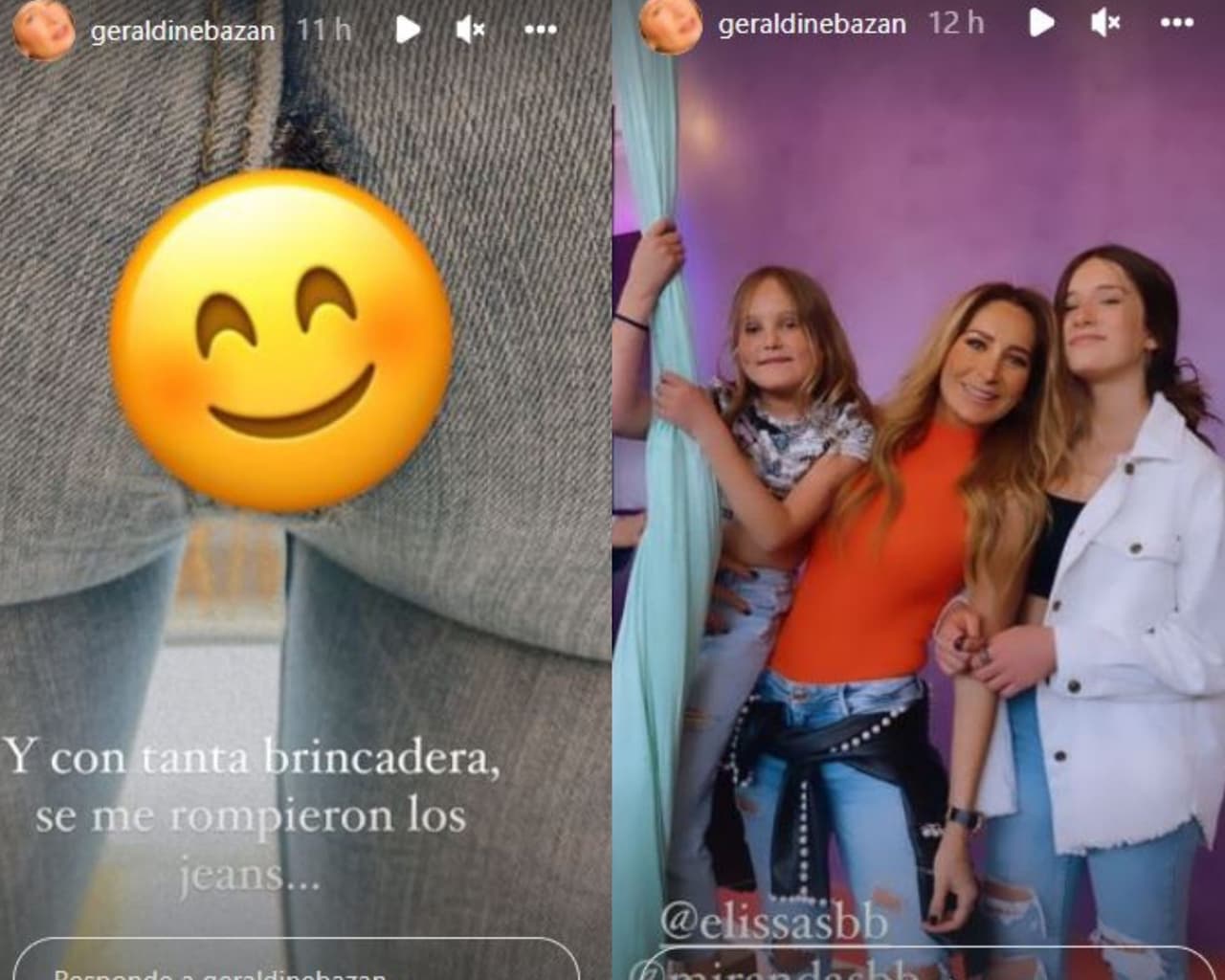 La actriz mostró la evidencia del accidente que sufrió en su outfit.