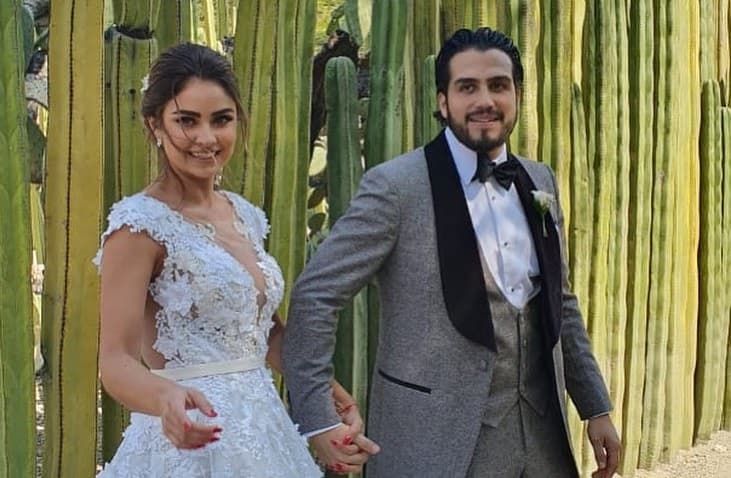Publican primeras fotografías de la boda religiosa de Claudia Martín y Andrés Tovar