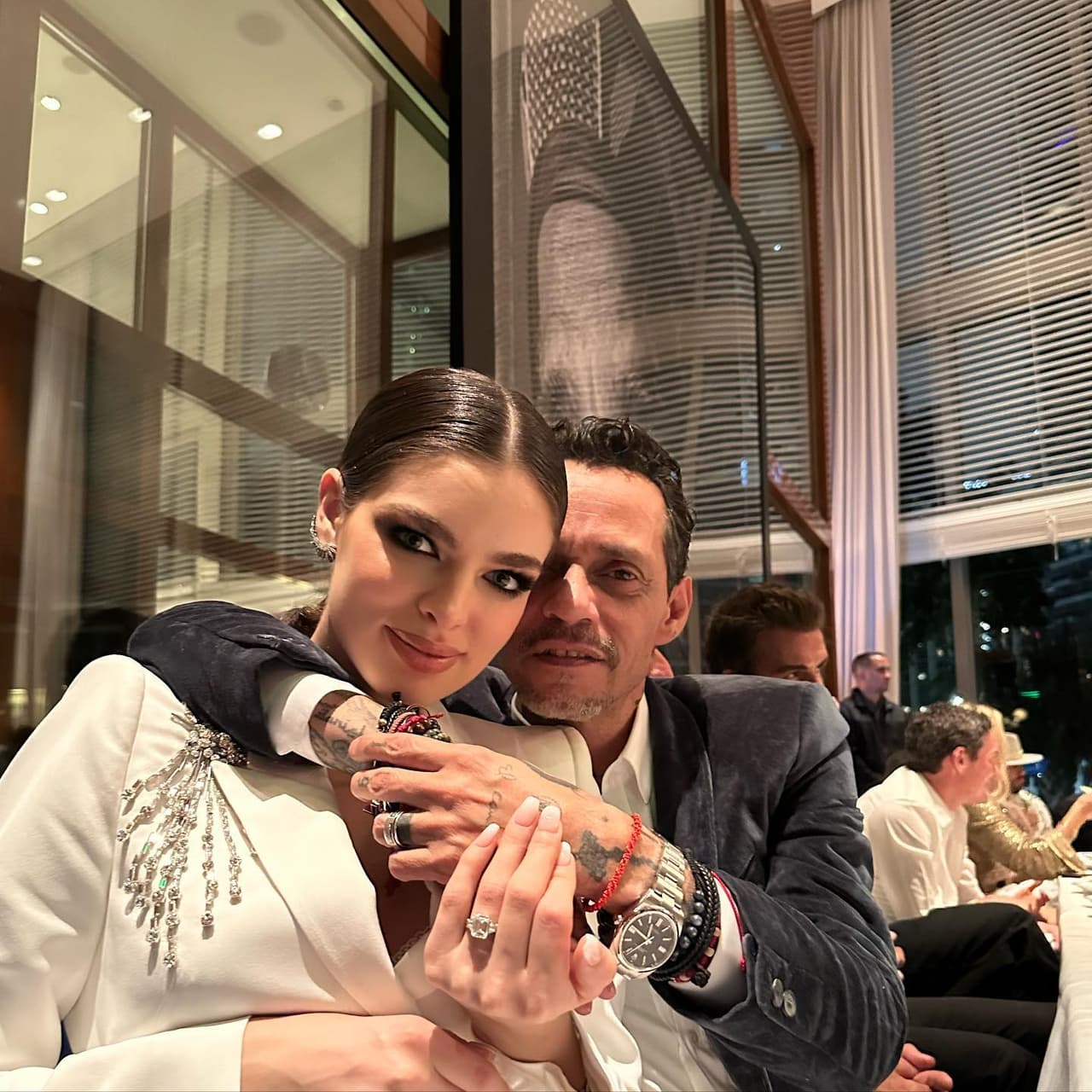 Marc Anthony y Nadia Ferreira se casaron en Miami, Florida.