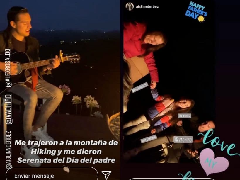Para Eugenio Derbez los festejos del Día del Padre iniciaron una noche antes con una divertida fogata y una serenata, en la que Vadhir, Alessandra, Aislinn y Aitana cantaron algunas canciones.