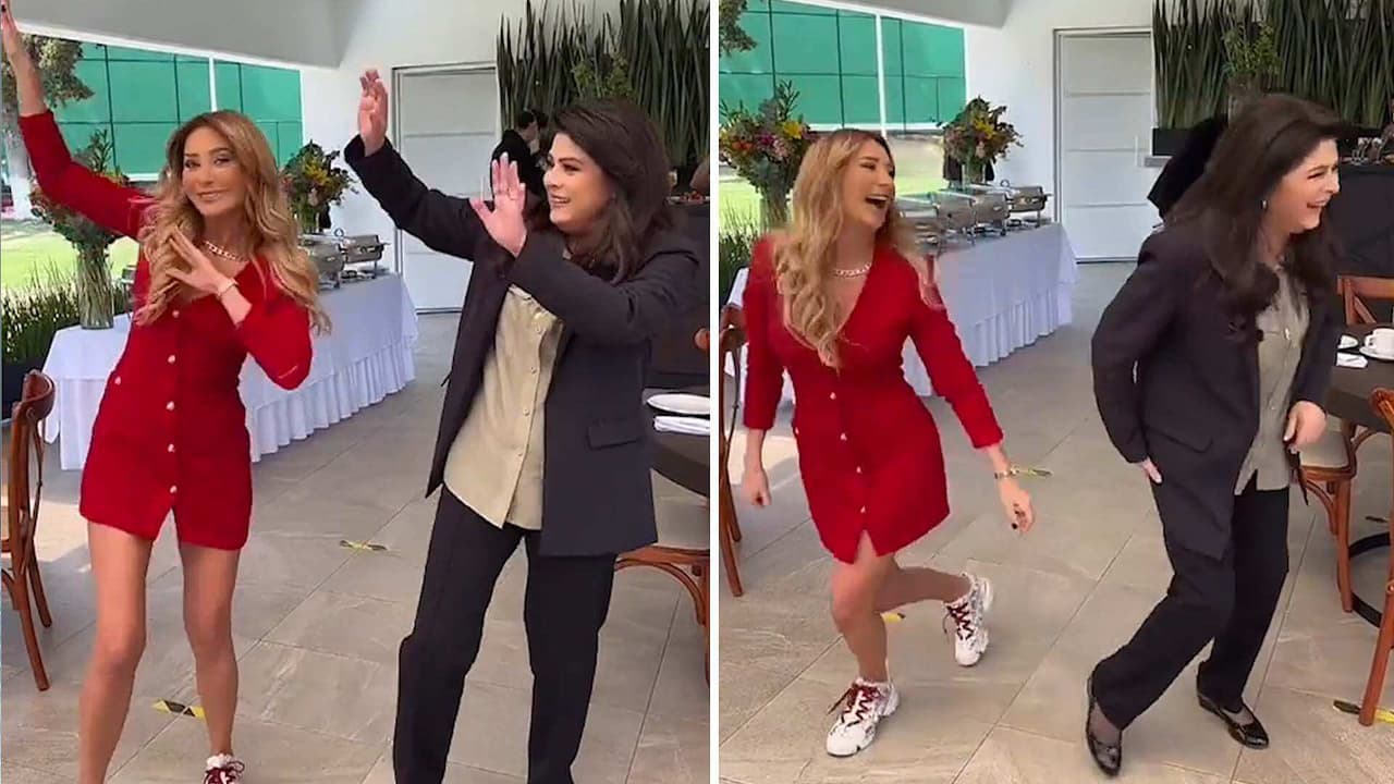 Victoria Ruffo y Geraldine Bazán presumen baile con final inesperado