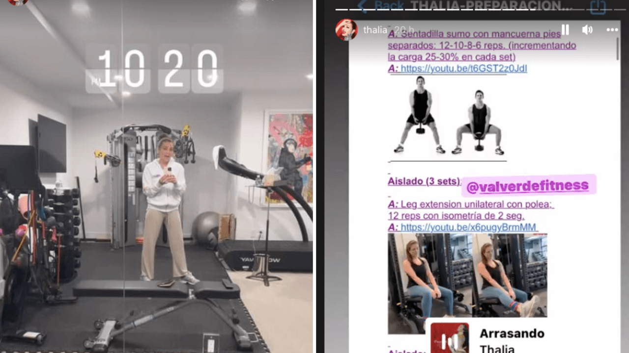 Thalía comparte su secreto, esta es su ardua rutina de ejercicio
