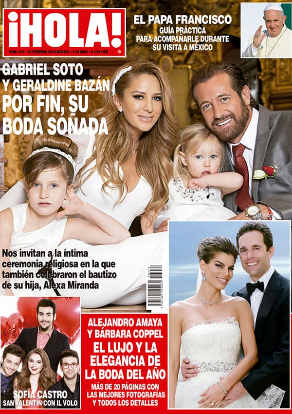Boda de Gabriel Soto y Geraldine Bazán en la revista ¡Hola!