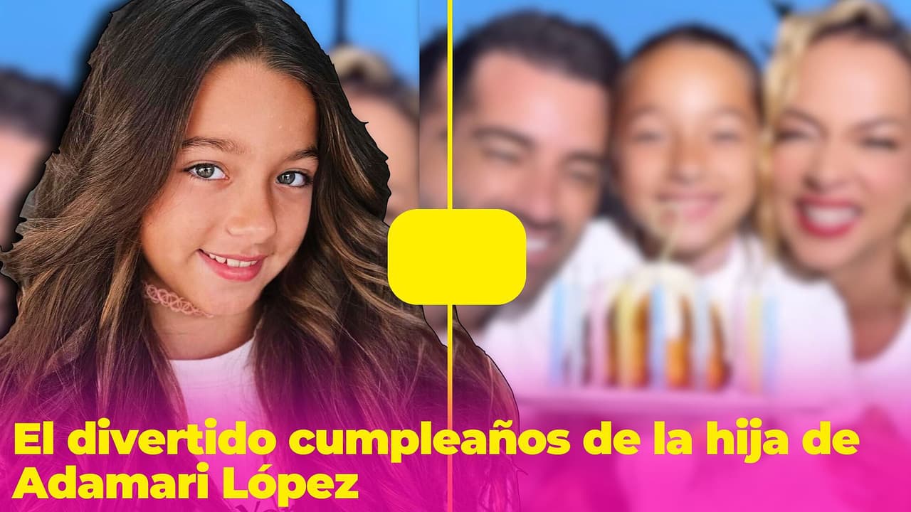 Alaïa celebra sus 9 con cuatro besos, sus papás juntos ¡y aumentándose la edad!