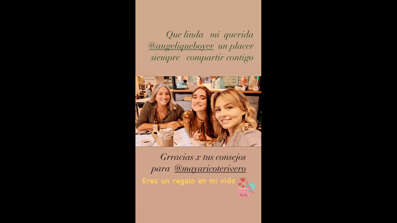 Angelique Boyer se reencontró con Gaby Rivero de Lo que la vida me robó