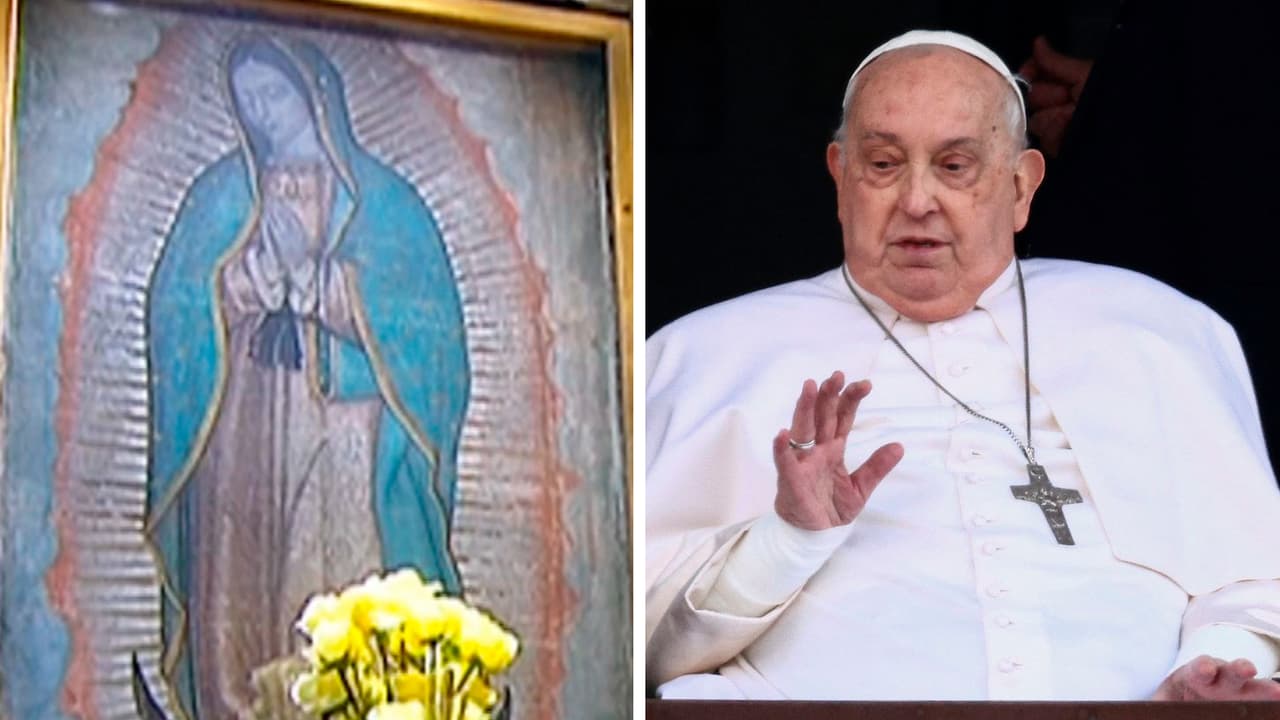 El Papa Francisco pidió que colocaran una imagen de la Virgen de Guadalupe cerca de él