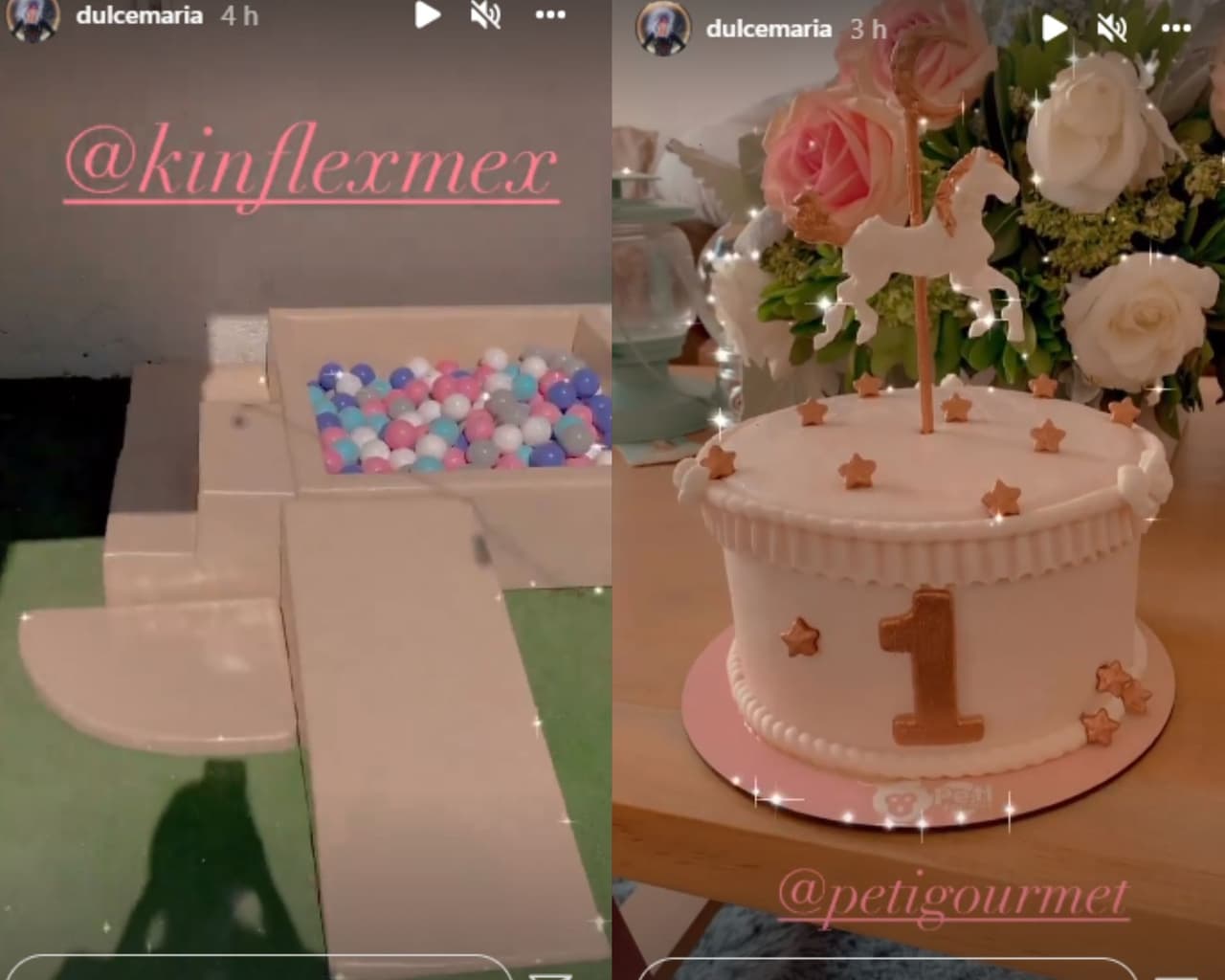 Dulce María presumió algunos detalles del primer cumpleaños de su hija María Paula.