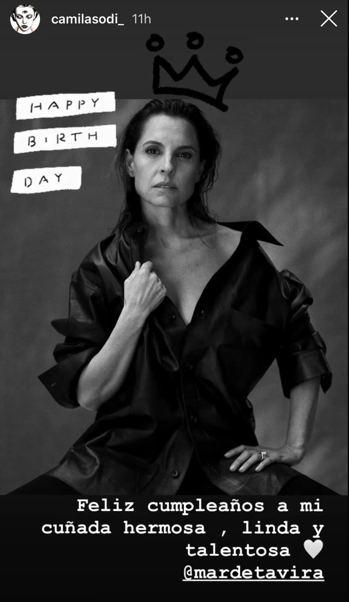 Camila Sodi felicitó a Marina de Tavira