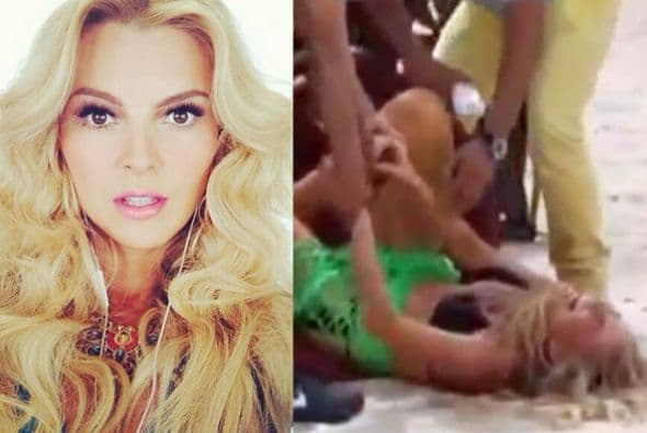 ¡Marjorie de Sousa se dio tremendo golpe!