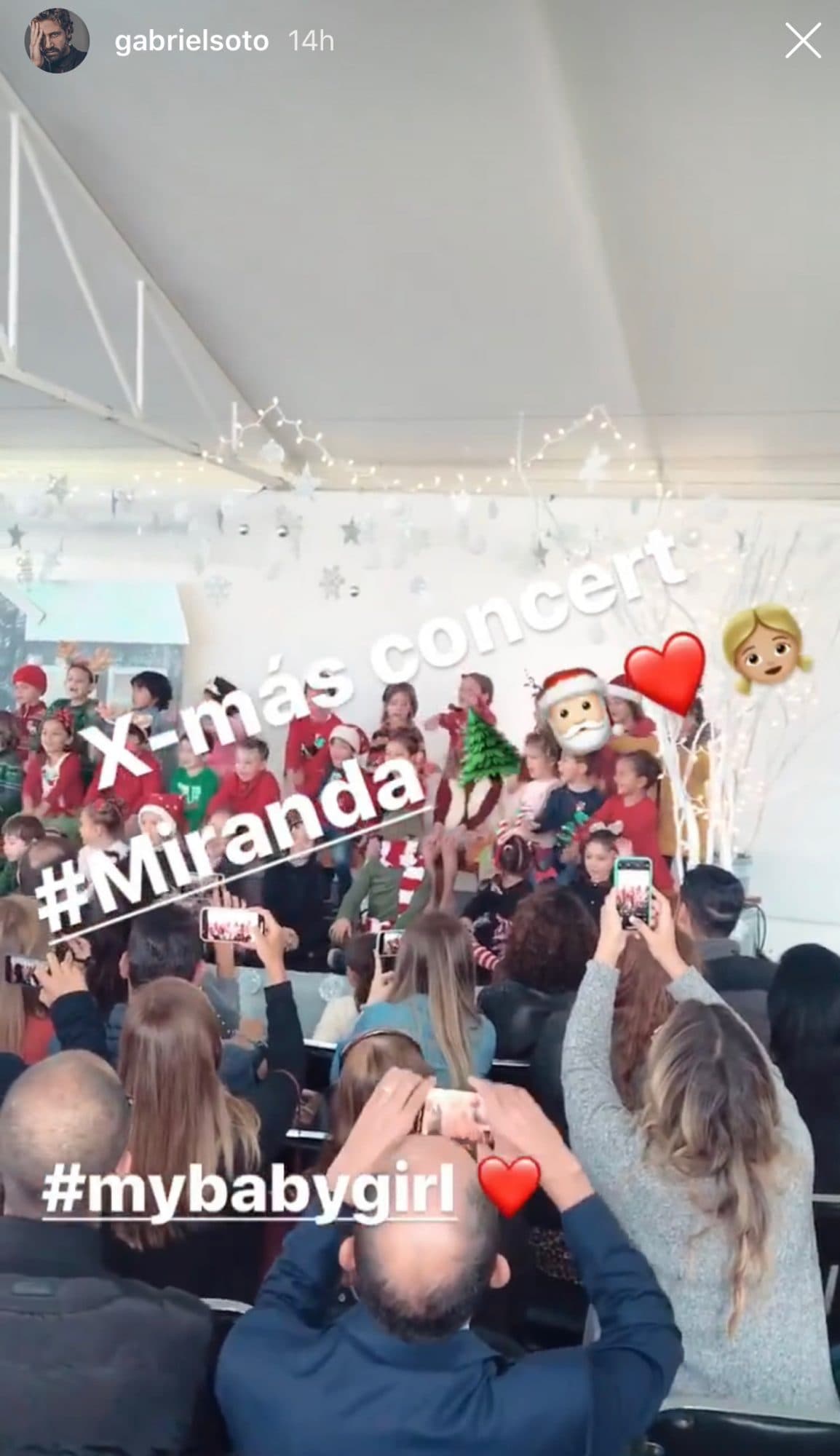 Gabriel Soto presumió el concierto navideño de su hija