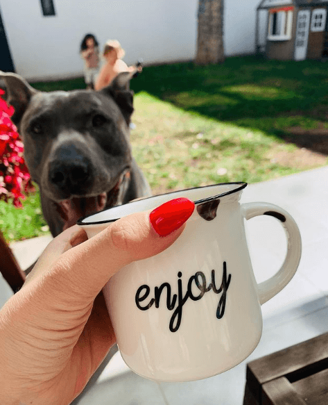 Mientras que en otro posteo, la actriz sostiene una taza, pero aparecen a lo lejos unos niños que podrían ser los hijos de la pareja, Lúa y Luka, sin que se les alcance a distinguir su rostro. “Hola 2021. Te estábamos esperando”.
