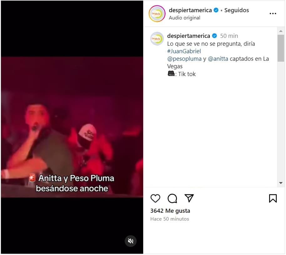 Peso Pluma y Anitta se habrían besado mientras se encontraban en un antro en Las Vegas.