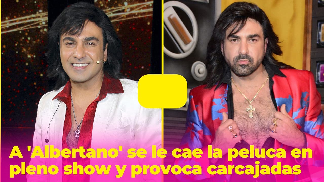 A 'Albertano' se le cayó la peluca en pleno show y el público estalló de risa