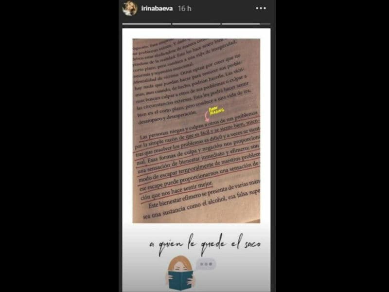 Este es el mensaje que según usuarios Irina le mandó a Geraldine