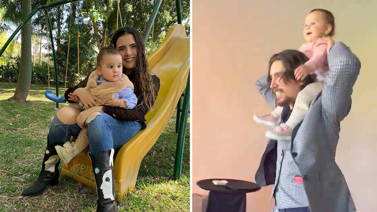 Cayetana enternece al jugar caballito con su tío Alex Fernández