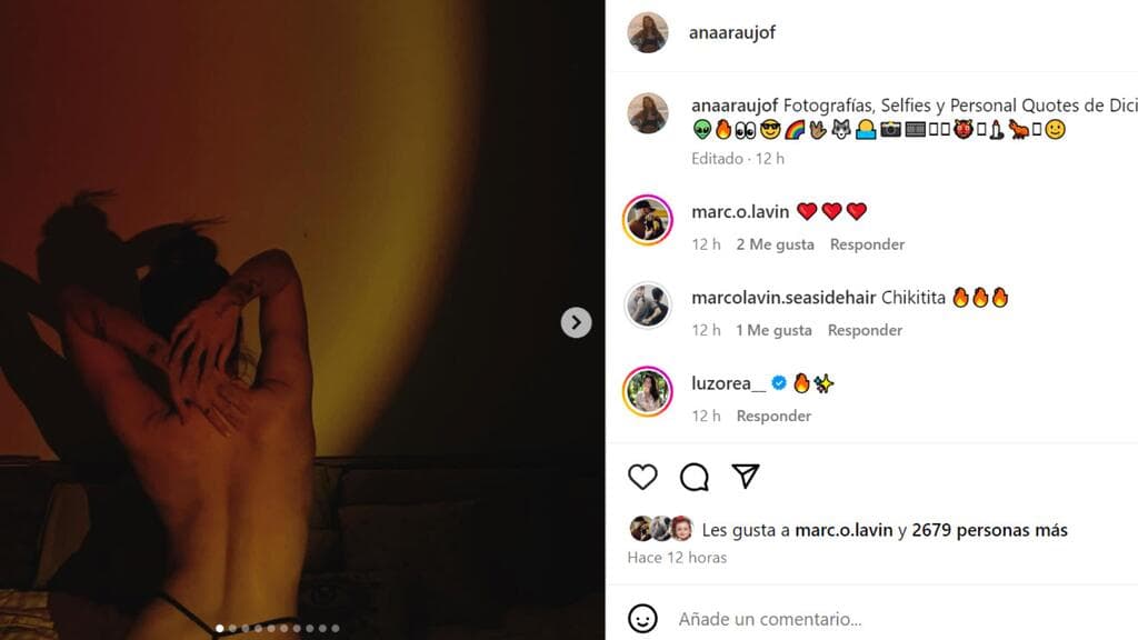 Ana Araujo, ex de Pablo Lyle, se dejó ver así en Instagram.