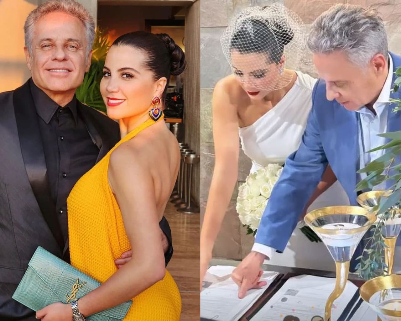 Alexis Ayala y Cinthia Aparicio se casan por sorpresa en fiesta de compromiso