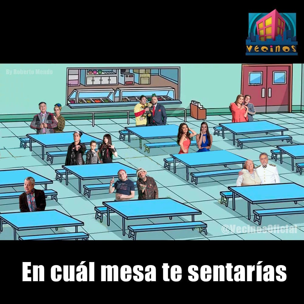 También los personajes de la serie "Vecinos" se sumaron y dejaron la propuesta sobre la mesa.