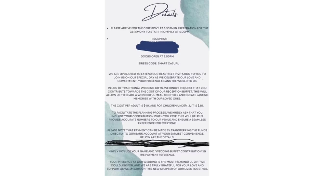 Invitación a boda desata polémica.
