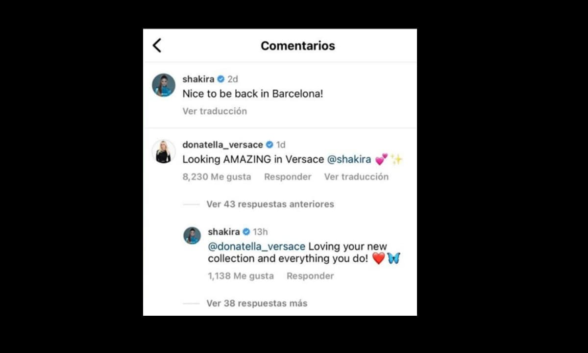 Shakira recibió el halago en su cuenta de Instagram