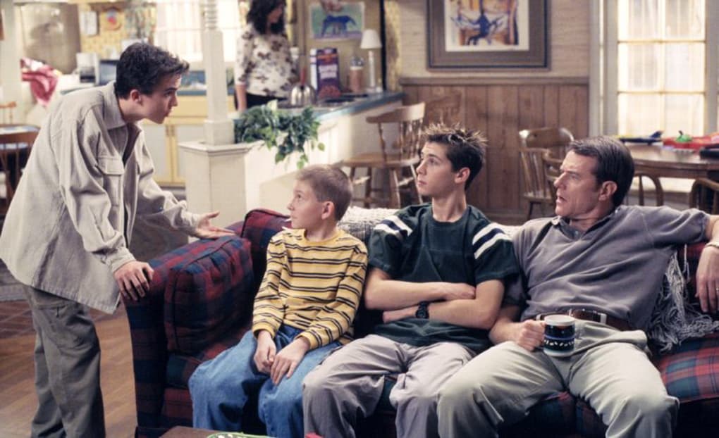 Erik Per Sullivan ('Dewey'), Bryan Cranston ('Hal') y Justin Berfield ('Reese') son los únicos actores que aparecen en todos los capítulos de la serie (FOTO: FOX)