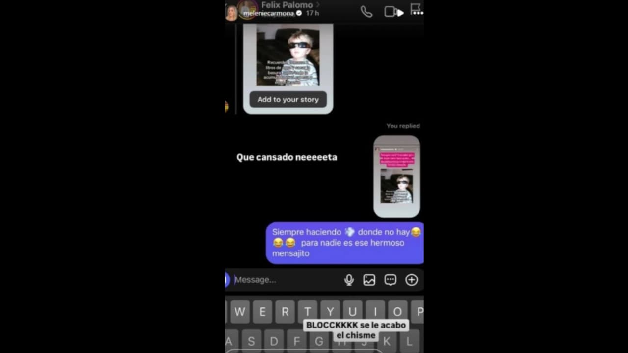 Melenie Carmona responde a seguidor de Instagram