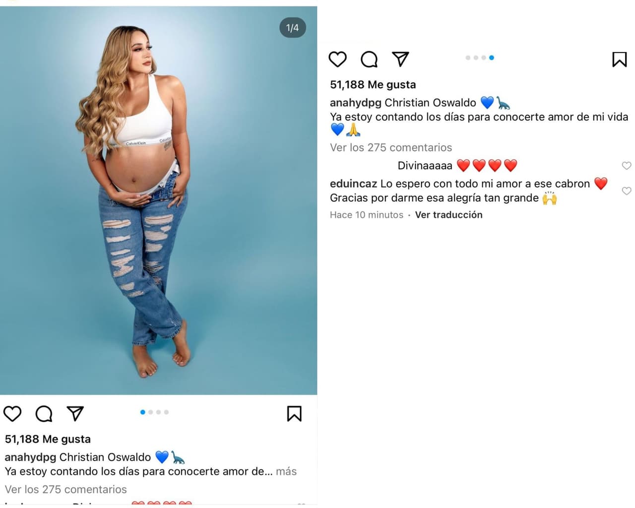 Daisy Anahy presume recta final de su embarazo.