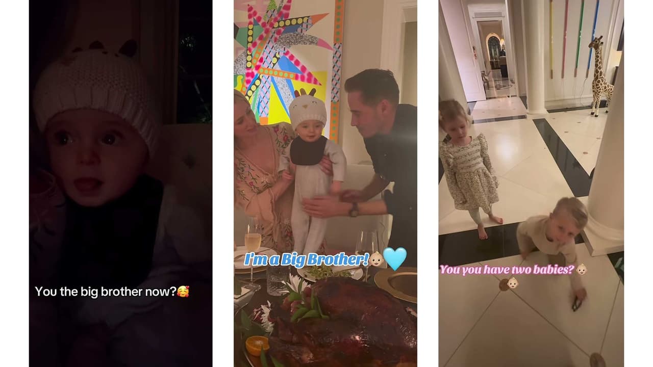 Paris Hilton mostró a su hijo Phoenix, asegurando que ya es el "hermano mayor".