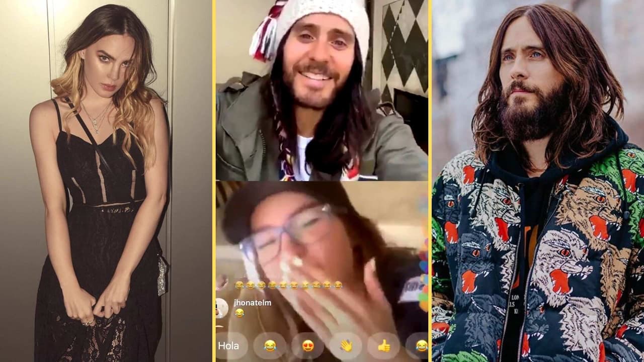 Belinda hace que Jared Leto hable español en divertida videollamada: “¡Viva México ca...!"