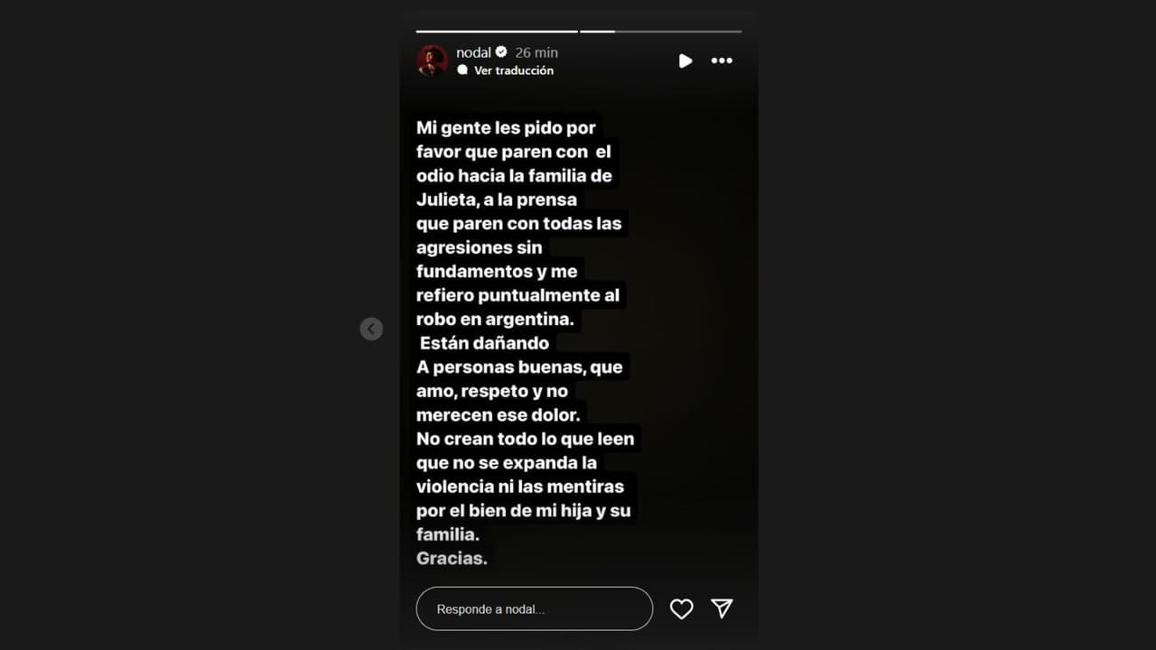 Nodal pide paren "agresiones" contra Cazzu y su familia.