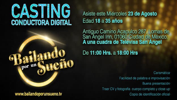 Bailando por un sueño busca conductora digital