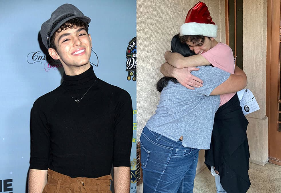 Joaquín Bondoni se convirtió en Santa Claus y salió a sorprender a sus fans