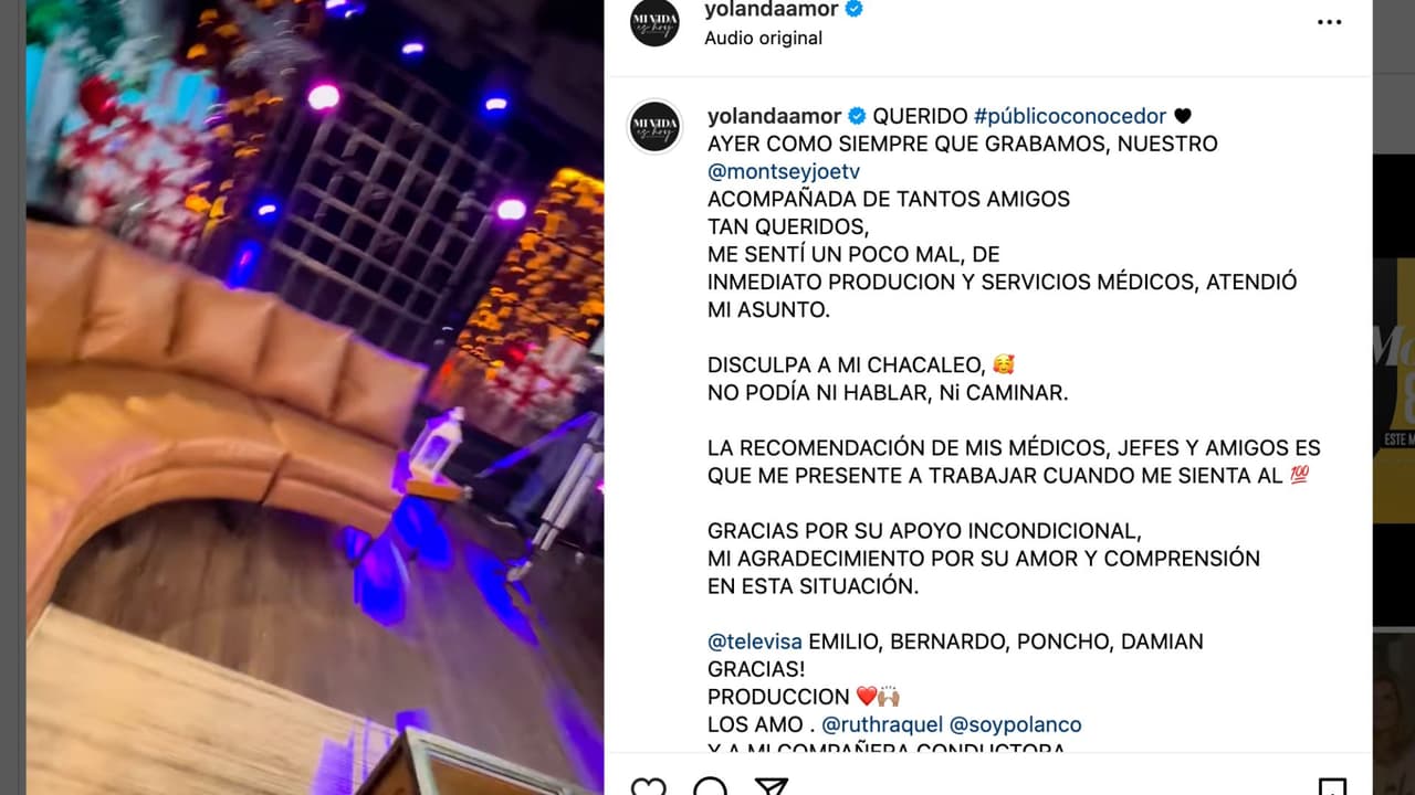 Yolanda Andrade manda mensaje tras crisis de salud.