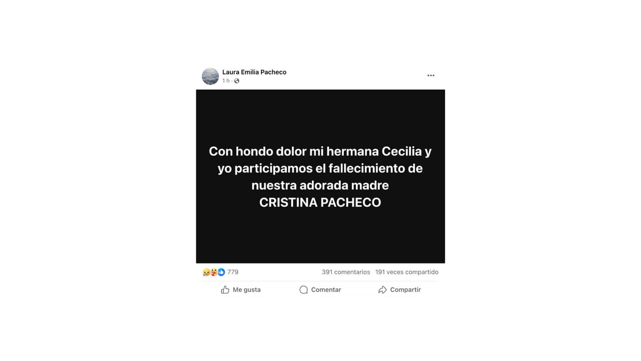 Hijas de Cristina Pacheco le dan el último adiós a la periodista.